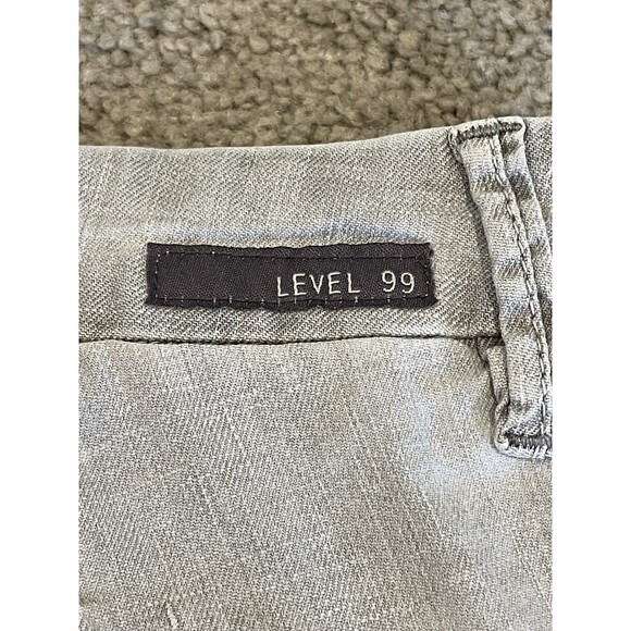 Womens Level 99 Grey Lyocell Linen Blend Shorts Mid Rise 4" Inseam Size 27 - Picture 6 of 6